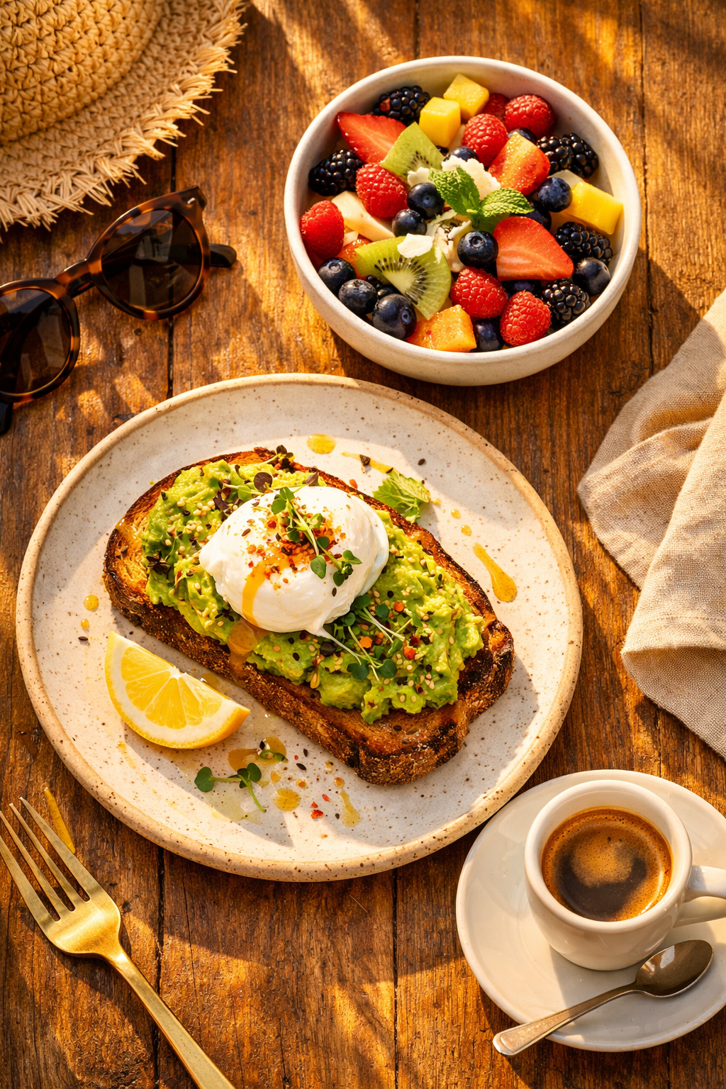 Brunch spread photography